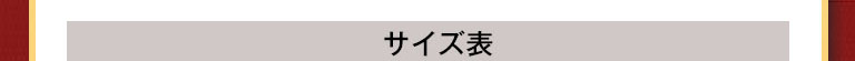 サイズ表
